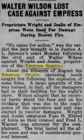 Empress Theatre - 17 Oct 1917
